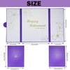 Large Retirement Card, Purple Gold Retirement Guest Book Alternative, Retirement