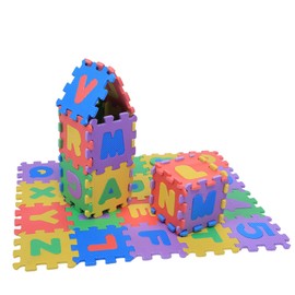 36 Piece Soft EVA Foam Play Mat Numbers Letters Puzzle Play Mats Flooring Square Mats Play Mats for Babies and