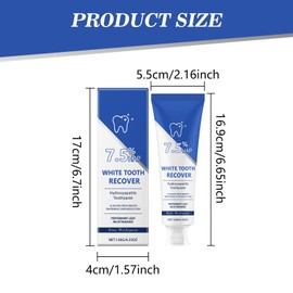 Zahnpasta Hydroxylapatit, 2 Stück Hydroxylapatit Zahnpasta, Hydroxyapatite Toothpaste Geeignet für Frischen Atem, Schutz des Zahnschmelzes und Reinigung der Zähne