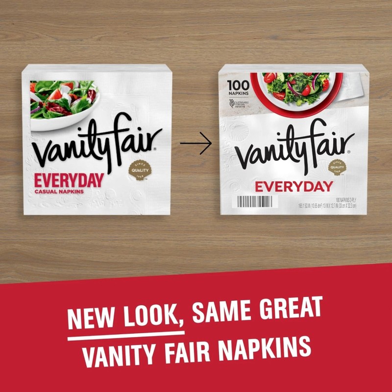 Vanity Fair 200PCS Disposable Napkins Soft Smooth for Daily Use