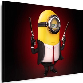 Julia-Art - Pictures Film Cartoon Animals Children Minions 100 x 70 cm Canvas Wall Pictures XXL - 1-Piece Wall Pictures Art 3D Modern Art Prints w-a-2063-22