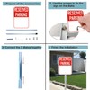 2Pack Blank Reserved Parking Sign with 36" Stakes, Write-On Sign