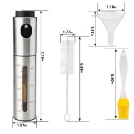 Sailench Oil Sprayer for Cooking,Olive Oil Spray 100ml Oil Dispenser Bottle for Kitchen Air Fryer Accessories Frying Banking Grilling Roasting Barbecue (style1)