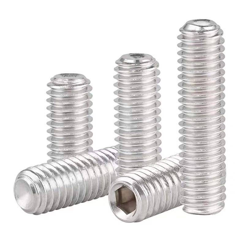 M12-1.75 x 10mm Hex Socket Set Grub Screws,Headless Cup Point,Flat