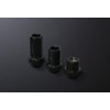 Juran Racing Nut Pro (PRO) Piercing Type, Black, 17HEX M12 x P1.25, Total Length 1.9 inches (48 mm), Pack of 4 357649