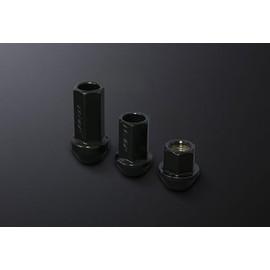 Juran Racing Nut Pro (PRO) Piercing Type, Black, 17HEX M12 x P1.25, Total Length 1.9 inches (48 mm), Pack of 4 357649