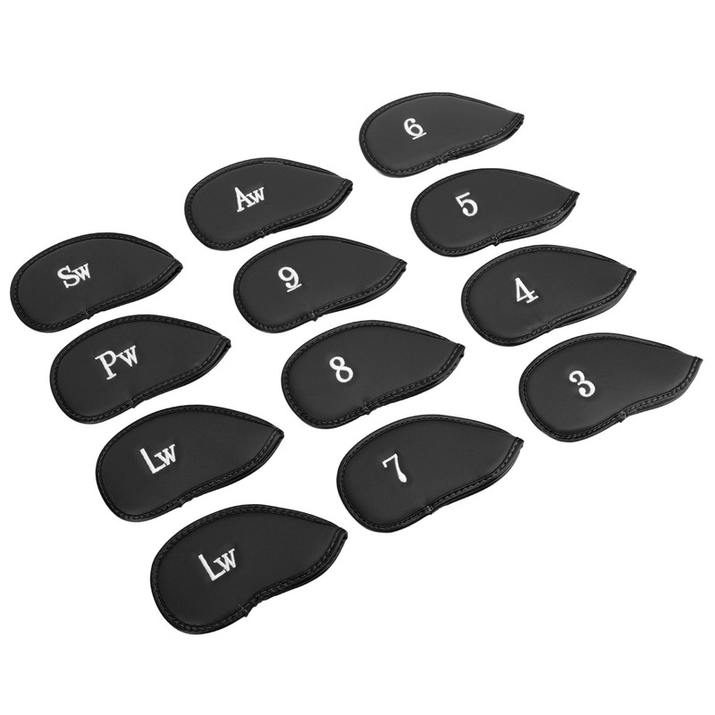 12Pcs Golf Iron Covers Set with Numbers Soft Protective Golf