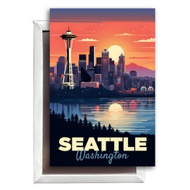 Seattle Washington Design A Souvenir 2x3-Inch Fridge Magnet Single