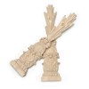 Crawopft 2Pcs Unpainted Wood Carved Applique onlays, 11.8x2.8 Inch Carving