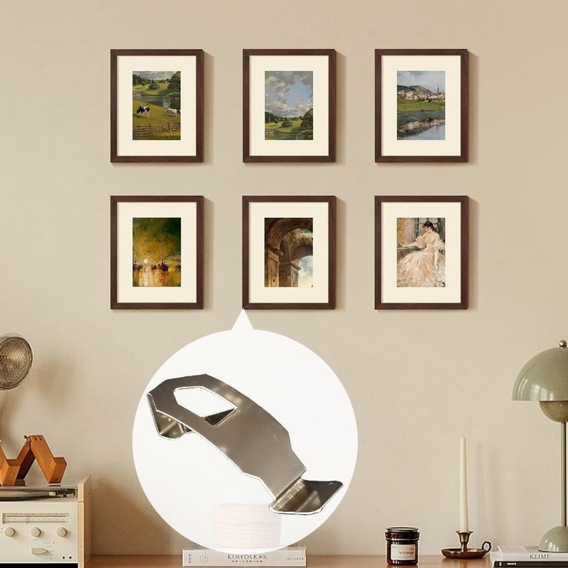 12 PCS Picture Frame Clips – Metal Spring Turn Clips