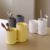 Pleated, drainage ceramic 2-compartment cutlery holder / 플리츠 물빠짐 도자기