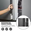 Saihisday 6Pcs Charcoal Black Refrigerator Handle Covers, Microwave Oven Stove