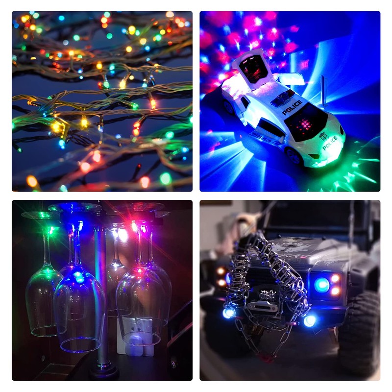 Doyime Diorama Light Emitting Diode with Wiring, 0.1 inch (3