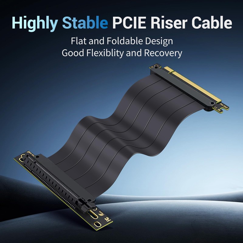 BTBcoin Vertical GPU Mount with PCIE 4.0 Riser Cable 200mm,