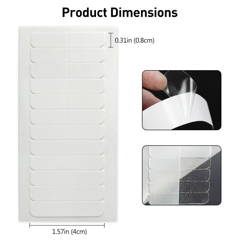 120pc White No-Residue Replaceable Tape Tabs for Human Hair Extensions