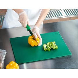 CURTA Cutting Boards for Kitchen, 18" x 12" x 0.5" Green Color Coded Plastic Chopping Board with Anti Slip Surface Dishwasher Safe