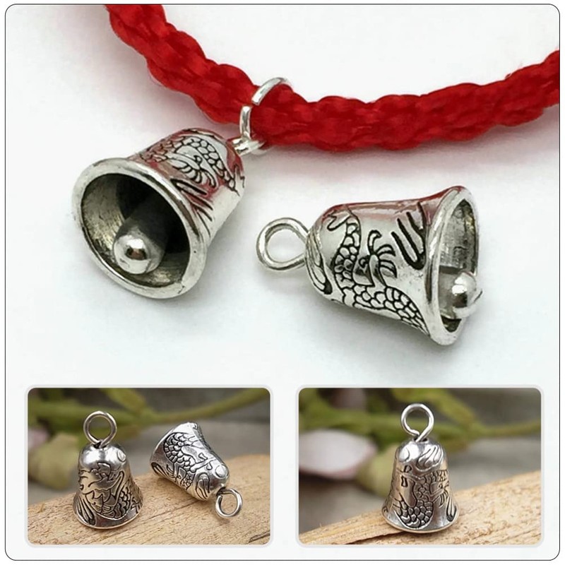 Sewroro Vintage Tin Bells Tibetan Silver Bells Antique Bell Pendants