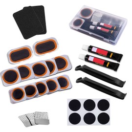 Bicycle Tyre Repair Kit – Repair Kits, 12 x Inner Tube Patches for Bicycle Repair Tubes, Mountain Bikes, Motorcycle Tyres, Road and Mountain Bikes and Inflatable Rubber