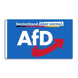 FlagShipper AFD Flag 150 x 90 cm Alternative for Germany AfD Party Fan Item Flag Logo Dark Blue Country Election European Election Bundestag Election for Garden Demonstration