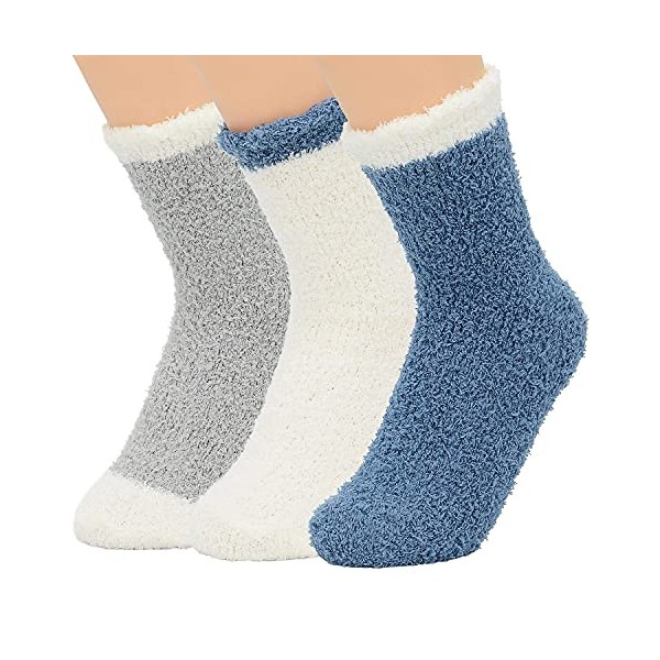 Zando Plush Slipper Socks for Women Fall Fuzzy Socks Thick Socks Cute Ankle Socks Warm Cozy Socks for Women Softest Fuzzy Socks Indoor Sleep Socks Comfy Fleece Socks F 3/Cute Patchwork One Size