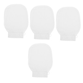 FOMIYES 4pcs Body Scrub Glove Exfoliating Mitt Shower Mitt Gentle Faux Fiber Material
