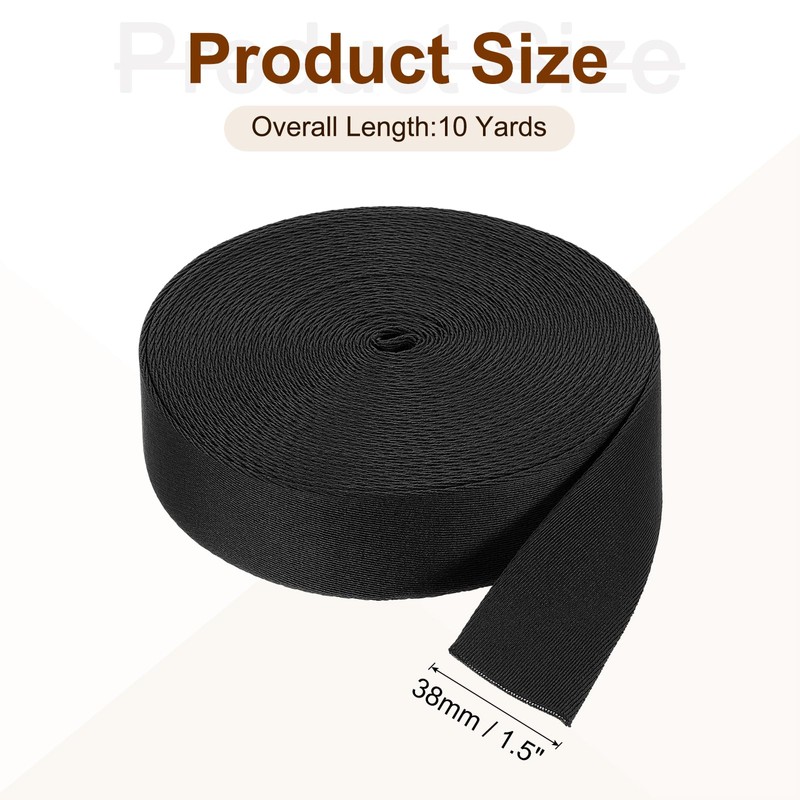 sourcing map 10 Yards Nylon Webbing Strap, 1 3/8-inch(38mm) Flat
