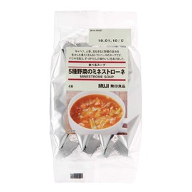 Muji Eating Soup, Minestrone with 5 Vegetables, 4 Servings