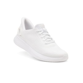 Kizik Athens White M8.5 / W10 Slip-On Sneakers, Casual Shoes for Women and Men, Comfortable and Stylish Womens and Mens Shoes for Work, Walking, The Office, and More, Womens and Mens Slip on Sneakers