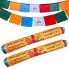 Tegeme 40 Pcs Tibetan Prayer Flags 5 Colors 100% Cotton