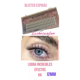 Lashesandfun Blister Espiga Spikes Extensiones De Pestañas Efecto Kk 0.7