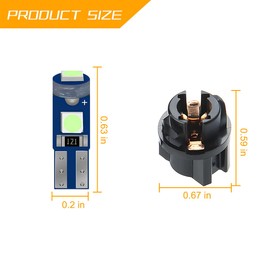 KHGUZ 20PCS Car Dashboard T5 LED Lights, Super Bright Auto Instrument Panel 3030-3SMD Bulb Replacement, Vehicle Gauge Cluster Indicator Accessories, Universal for RV, SUV, Truck (Ice Blue)