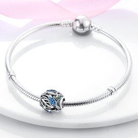 Parmuz 925 Sterling Silver Charm for Bracelet Necklace Dangle Love Mom Ocean travel Butterfly Party Birthday Charm Beads Pendants DIY Jewelry Gift for Women