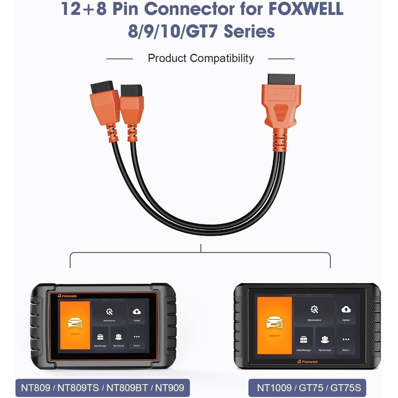 Foxwell 12+8 Pin Adapter Car Diagnostic Cable For FCA Chrysler