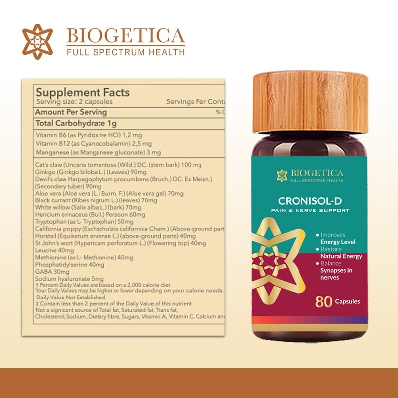 Biogetica Cronisol D 100% Vegan Non-GMO - 80 Capsules