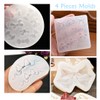 FineInno 4 Pcs Earring Resin Molds Pendant Silicone Molds Jewelry