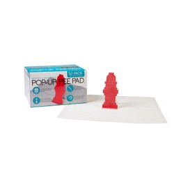 Pop-Up Pee Pad, Male Dog Puppy Pads with Hydrant Target, 50 Pads/Box