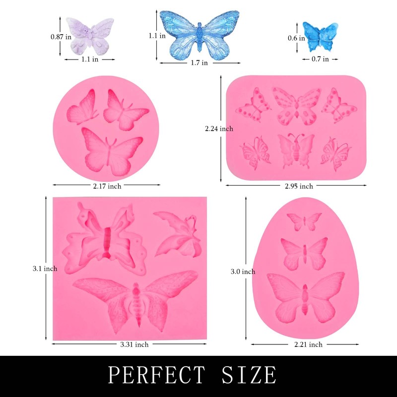 Molde de arcilla mariposa Z222