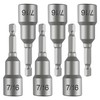 6-Pc 7/16" Magnetic Nut Driver Bits – 65mm (2.5") Impact
