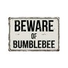 Deerts 188VS Beware of Bumblebee - Cartel de aluminio retro