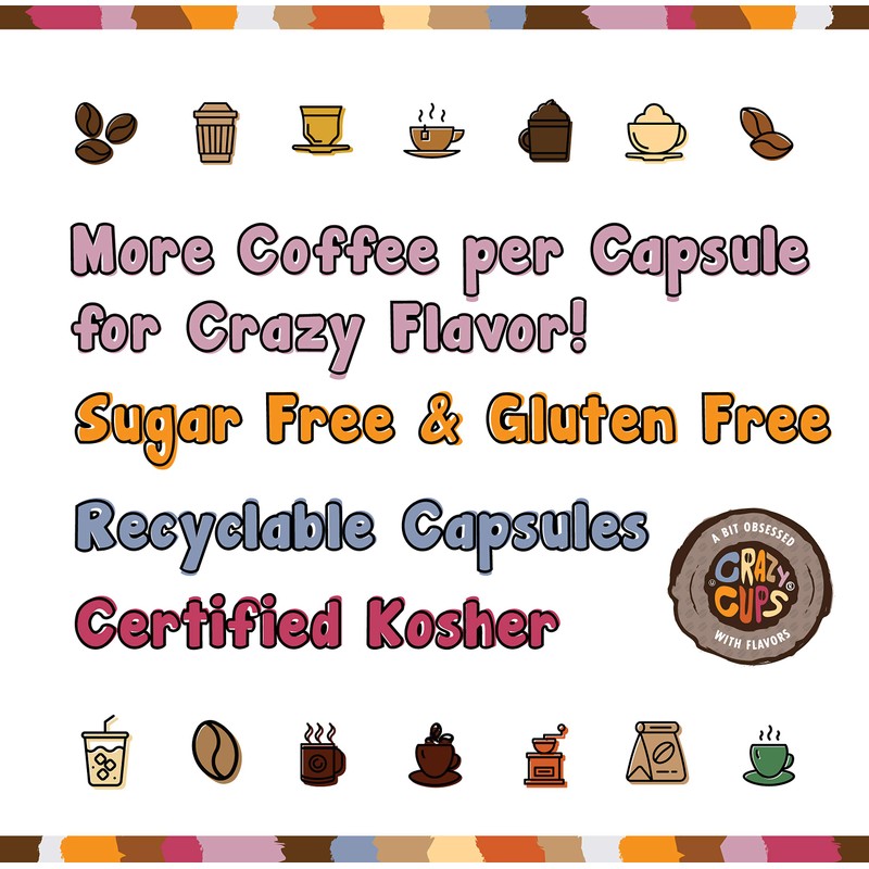 Crazy Cups Flavored Decaf Coffee Single Serve Cups For Keurig