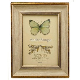 Andrerouge Photo Frame, Picture Frame, Photo Holder, Photo Stand, Postcard, 0.6 gal (2 L), Stylish, Antique, Natural (2L, Beige)