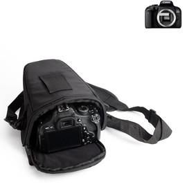 For CANON EOS 800D: SLR Colt Camera Case Shoulder Bag for System Camera DSLM SLR, Bridge etc., Bag, Accessory Bag Belt Bag, Waterproof, Shockproof, Anti-shock Black K/S Trade (TM)