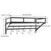DYRABREST 24 Inch Wall Mounted Pot Rack with 10 Hooks,