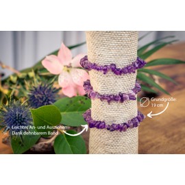 Lebensquelle Plus Amethyst Chip Bracelet | Genuine Amethyst | High Quality Gemstone Bracelet, Gemstone