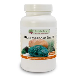 Diatomaceous Earth 400mg x 100 Capsules (Pure Fresh Water Sourced Food Grade) Natural Amorphous Silica