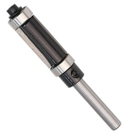 Gasea 1/4" Shank Top & Bottom Bearing Flush Trim Router Bit Woodworking Tool Black