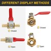 sourcing map 2Pcs Brass Water Mini Ball Valve Shut Off