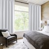 DWCN White Short Room Darkening Curtains for Kitchen/Bedroom, 42 x