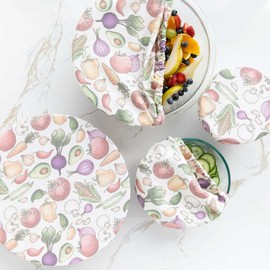 4MyEarth Reusable Cotton Food Cover - Set of 4, Leaf