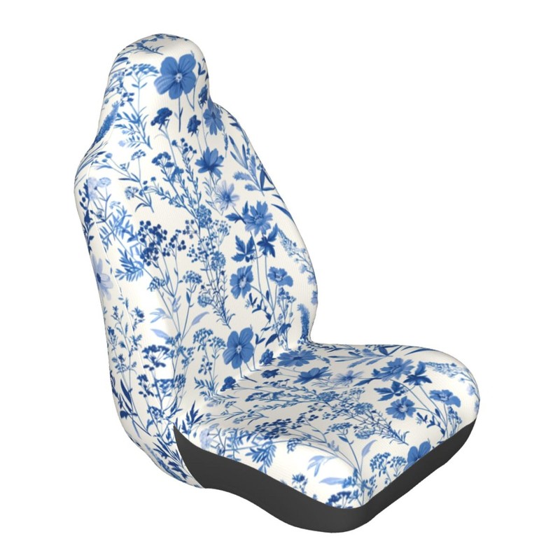 BzcjLyhbZ Blue Floral Car Seat Covers, Automotive Comfort for Most